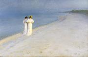 Peter Severin Kroyer Summer Evening on the Southern Beach (nn03) oil painting on canvas